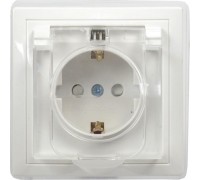 Розетка IEK Кварта Рсбш10-3 сп 16а ip44 с заземл., шторки с крышкой ERK70-K01-10-DM-44