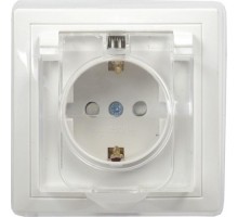 Розетка IEK Кварта Рсбш10-3 сп 16а ip44 с заземл., шторки с крышкой ERK70-K01-10-DM-44