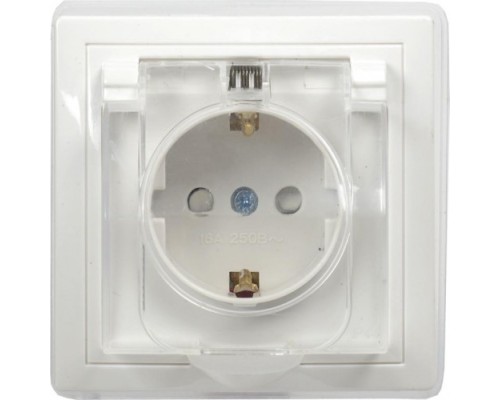 Розетка IEK Кварта Рсбш10-3 сп 16а ip44 с заземл., шторки с крышкой [ERK70-K01-10-DM-44]