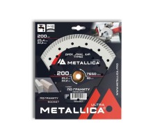 Алмазный диск для резки гранита METALLICA Ultra 200x25,4/22,2 мм, H=10 мм турбо [900567]