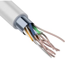 Кабель REXANT F/UTP, CAT 5e, ZH нг(A)-HF (LSZH) 4х2х0,50мм, 24AWG внутр. серый [01-0169]