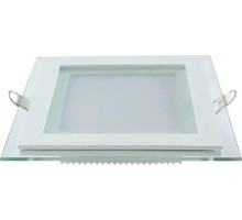 Потолочный светодиодный светильник GAUSS Glass квадрат 12w 900lm 3000k с дек стек led [948111112]