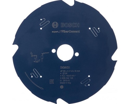 Пильный диск по фиброцементу BOSCH 190х4х30 мм Expert for Fiber Cement [2608644125]