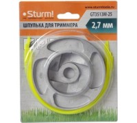 Триммерная головка Sturm GT3513M-25 шпулька c леской в сборе квадрат, 2,4х27мм