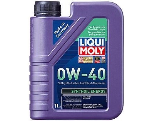 Масло моторное LIQUI-MOLY SAE 0W40 Synthoil Energy 1 л 1922 синтетическое [1922]