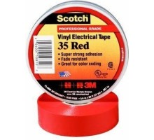 Изолента ПВХ 3M Scotch® 35 19 мм х 20 м, красная [7000031668]