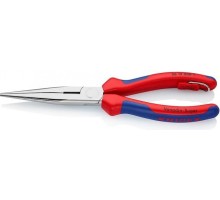 Круглогубцы с плоскими губками и режущими кромками KNIPEX 2615200T 200 мм со страховочным креплением [KN-2615200T]