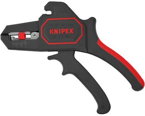 Съемник изоляции диэлектрический KNIPEX 1262180SB 195 мм, рукоятки с зоной мягкого пластика [KN-1262180SB]