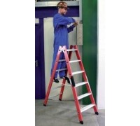 Лестница из стекловолокна KRAUSE 4 ступени, двухсторонняя 815408