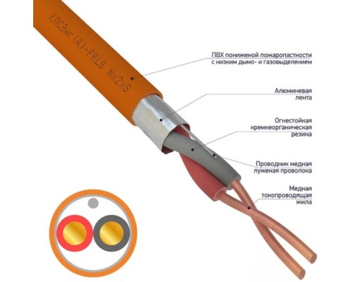 Кабель REXANT 01-4904-1 КПСЭнг(A)-FRLS 1x2x1,00мм², 200м