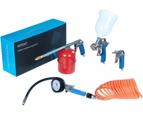 Набор пневмоинструмента NORDBERG NP05KIT 5 предм ЦБ-00018196 купить с доставкой и официальной гарантией