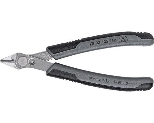 Бокорезы для электроники KNIPEX 7803125ESD 125 мм [KN-7803125ESD]