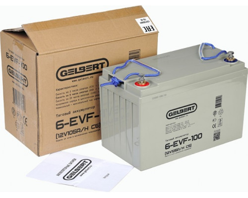 Аккумулятор GELBERT 6-EVF-100 тяговый 12V 105A/H C5