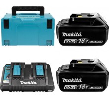 Набор АКБ и ЗУ MAKITA 18.0В 6,0 Ач Li-ion (2шт.) BL1860B/DC18RD (1шт.) 198080-9 198080-9