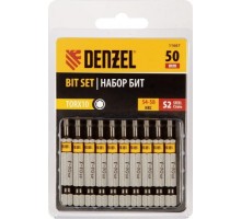 Набор бит Denzel TORX 10х50 сталь s2, шестигранный профиль, 10 шт. 11667