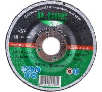 Шлифовальный круг по металлу D.BOR 125х6х22.2 мм A24S-BF F-27 METAL-GRIND D-F27-MG-125-60-22
