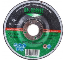 Шлифовальный круг по металлу D.BOR 125х6х22.2 мм A24S-BF F-27 METAL-GRIND D-F27-MG-125-60-22
