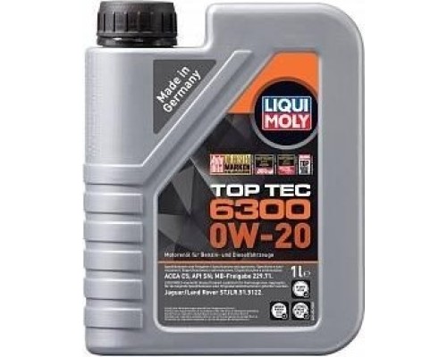 Масло моторное LIQUI-MOLY SAE 0W20 Top Tec 6300 1 л 21216 синтетическое [21216]