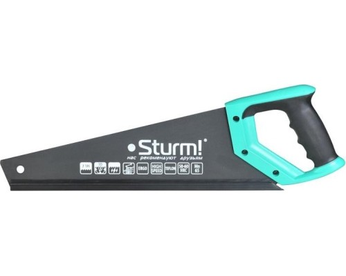 Ножовка по дереву STURM 1060-62-350 350мм, тефлоновое покрытие, 7tpi, 3d зуб