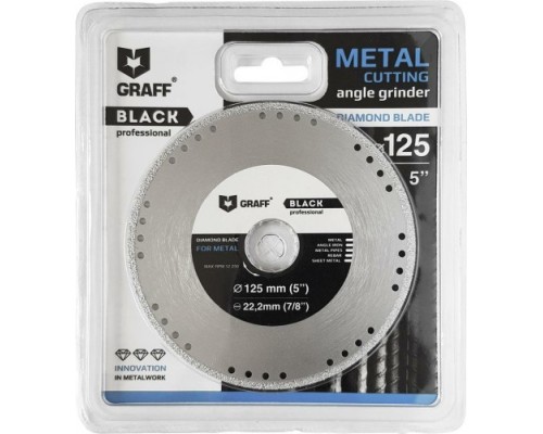 Алмазный диск универсальный GRAFF 125х22.2 мм BLACK METALL CUTTING [GDDM125B]