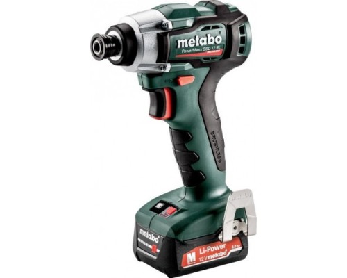 Гайковерт аккумуляторный METABO PowerMaxx SSD 12 BL 2x2.0 Ач кейс L 2x2.0 Ач кейс, бесщеточный [601115500]