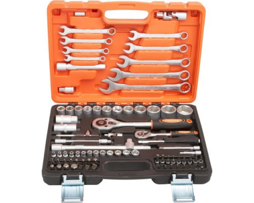 Набор инструментов MAXPILER MXT-82-SET, 82 предмета, 1/2" и 1/4", CrV