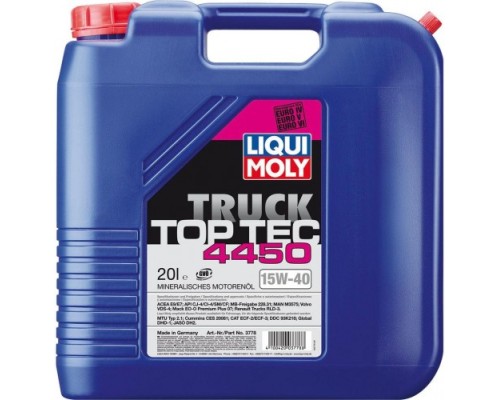 Масло дизельное LIQUI-MOLY SAE 15W40 Top Tec Truck 4450 20 л 3778 [3778]