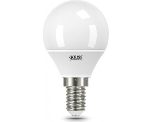 Лампа светодиодная GAUSS Шар elementary шар 12w 950lm 6500k е14 led [53132]