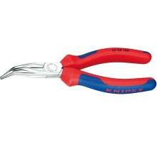 Круглогубцы с изогнутыми губками и режущими кромка KNIPEX 2525160 160 мм [KN-2525160]