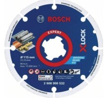 Алмазный диск для резки металла BOSCH X-LOCK 115х22.2 мм EXPERT [2608900532]