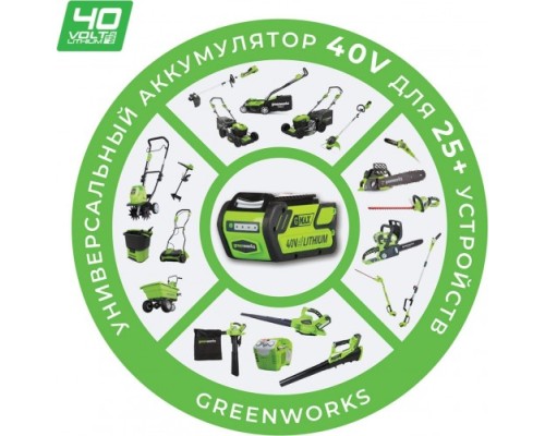 Пила цепная аккумуляторная GREENWORKS GD40CS18K2 бесщеточная (2005807UA) [2005807UA]