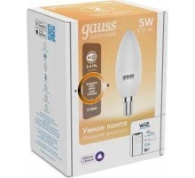 Лампа светодиодная GAUSS Smart home с37 5w 470lm 2700к е14 диммируемая led [1100112]