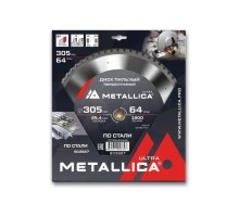 Пильный диск по стали METALLICA Ultra 305x25,4 мм 64 зуба, Т=2,8 мм  [903827]