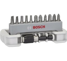 Набор бит BOSCH Extra Hard 12 шт PH/PZ/T/S + быстросменный держатель 2608522130