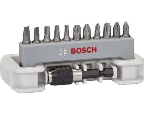 Набор бит BOSCH Extra Hard 12 шт PH/PZ/T/S + быстросменный держатель [2608522130]