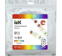 Лента светодиодная IEK LSR-5050RGB60 14,4w 12В IP20 (5 м) [LSR2-3-060-20-3-05]