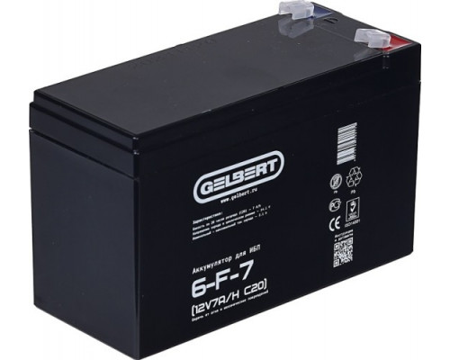 Аккумулятор GELBERT 6-F-7 (12V 7Ah C20) для ИБП