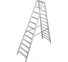 Стремянка алюминиевая KRAUSE STABILO R13 12 перфорированных ступеней, двухсторонняя 136220