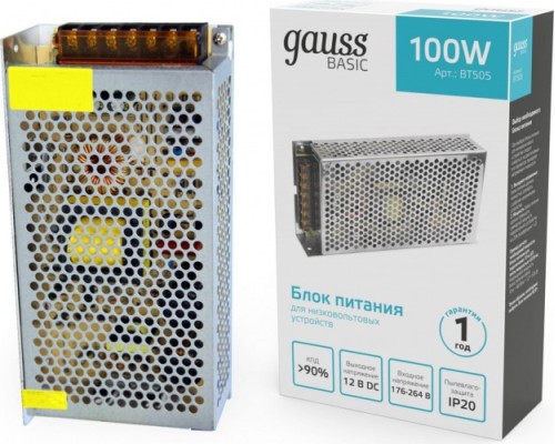 Блок питания GAUSS BT505 Basic 12V 100W IP20