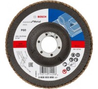 Круг лепестковый торцевой BOSCH 125 мм Р 80  Standart for Metal 2608603658