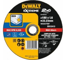 Отрезной круг по нержавеющей стали DeWALT 180х1.6x22.2 мм Extreme DT43938-QZ [DT43938-QZ]