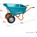 Тачка садовая GRINDA GP-1 ударопрочный пластиковый кузов 260л г/п 120кг [422401]