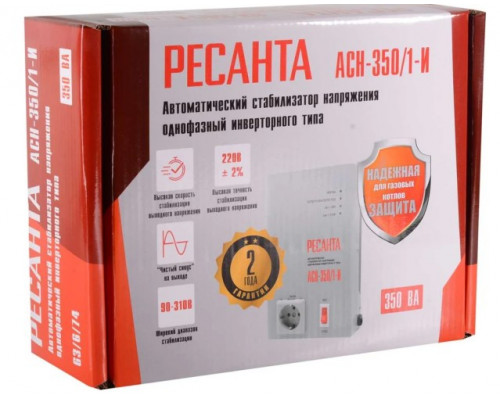 Стабилизатор напряжения однофазный инверторный Ресанта АСН-350/1-И