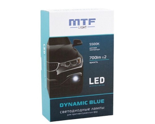 Лампа светодиодная MTF LIGHT серия DYNAMIC BLUE LED H8/H11/H16, 5500K MLH07K5