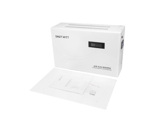 Стабилизатор напряжения однофазный SMARTWATT AVR SLIM  8000RW настенный [AVR SLIM 8000RW]