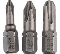 Бита для заворачивания BOSCH Extra Hard 25 мм PH/1/2/3 3шт 2607001752