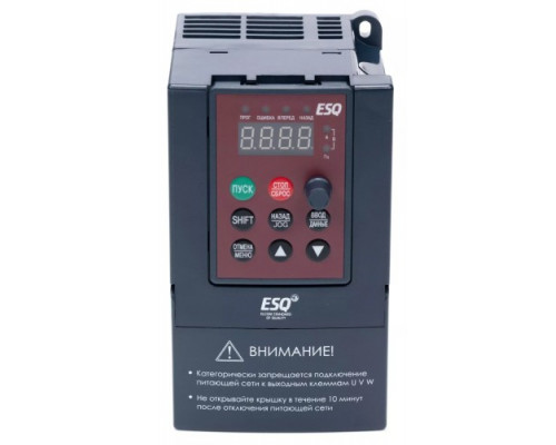 Частотный преобразователь ESQ A200-2S0007 0.75 кВт 200-260В для однофазного двигателя