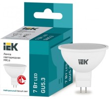 Лампа светодиодная IEK MR16 7Вт 4000К GU5.3 Софит LLE-MR16-7-230-40-GU5