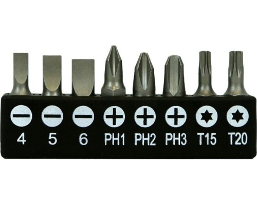 Отвертка с битами STURM 1040-19-180 с гибким стержнем 180 мм ergo 8 в 1