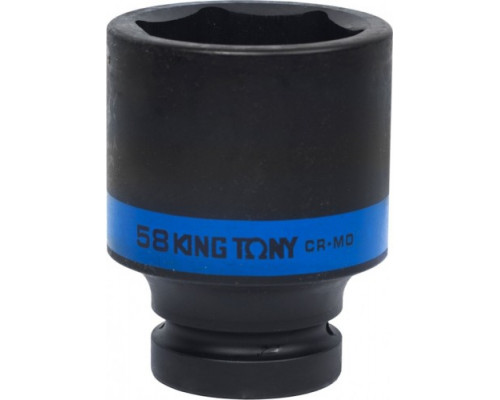 Головка ударная торцевая глубокая 6-гранная KING TONY 843558M 1", 58 мм